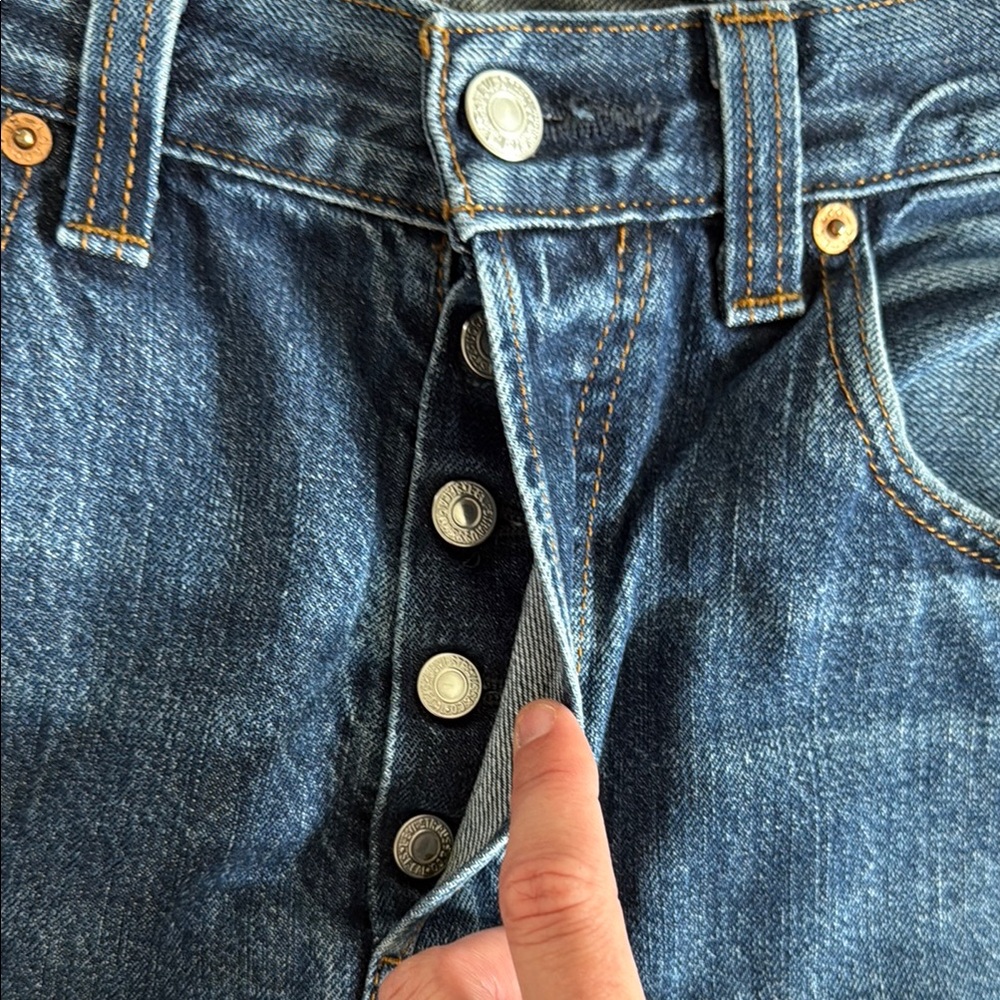 Vintage Levi's Authentic Blue Straight Leg Jeans - Picture 7 of 11